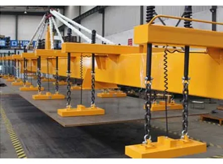 . Electromagnetic beam sheet lifter for heavy duty steel sheet handling