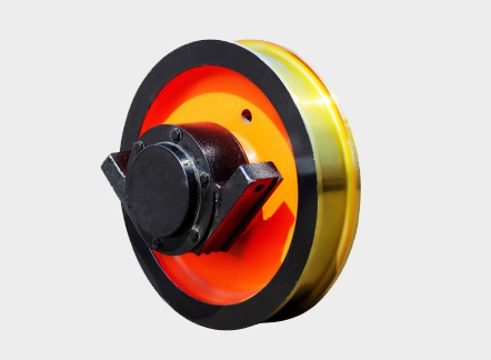 . L block crane wheel assembly