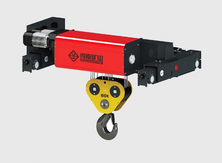 Double girder wire rope hoist trolley